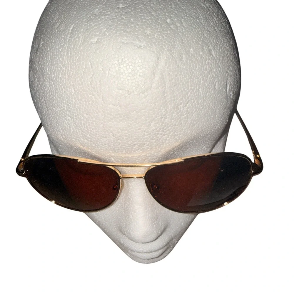 J+S Military Style Classic Aviator Sunglasses‎ Polarized UV400 Cat 3 Gold/Bronze